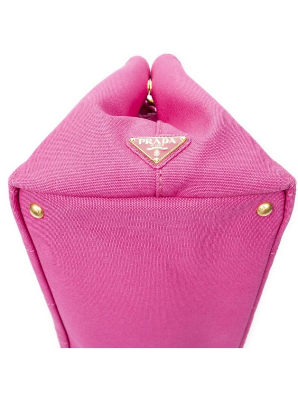 Prada Canapa Tote Fuchsia Pink Canvas - Picture 7 of 10
